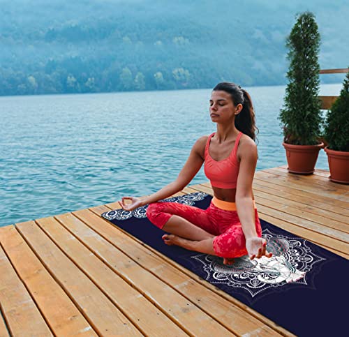 nuveti Printed Travel Yoga Mat-1/16 Inch Thick Non Slip Fitness Workout Mat with Carrying Bag, Foldable Lightweight Suede...