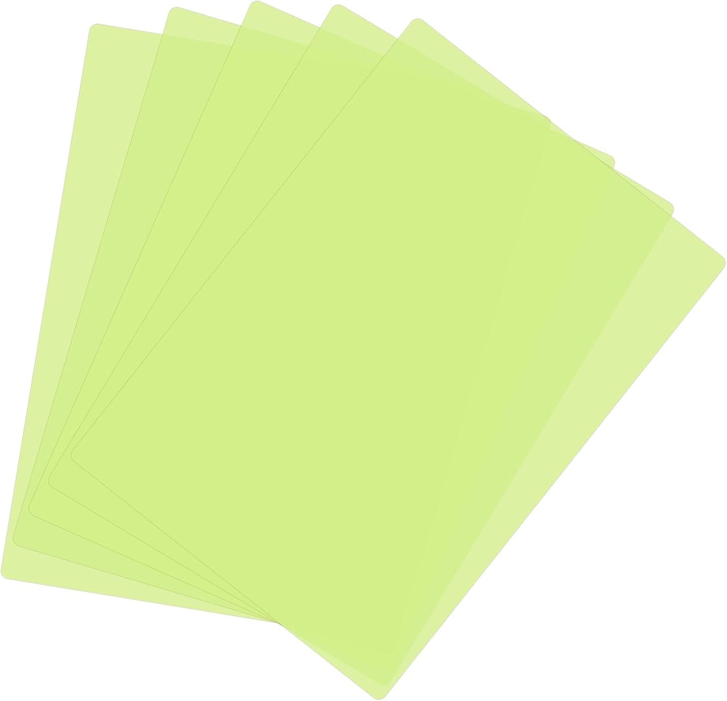 PATIKIL A4 Size Guided Reading Sheet, 5pcs Correction Lighting Gel Filter Colored Overlay Transparent Color Film for Classroom Photo Studio, Light Green