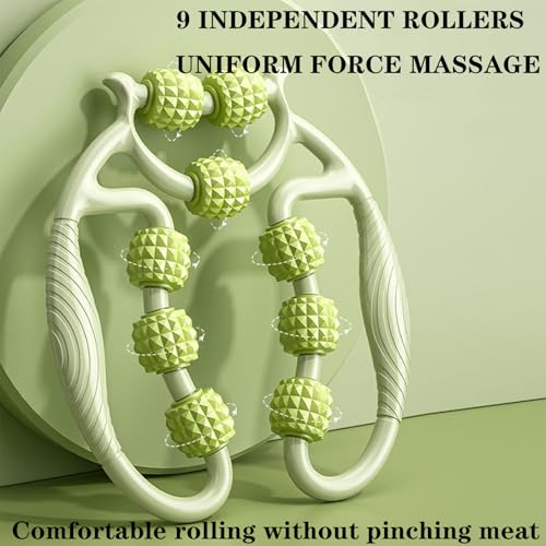 Relajador De Piernas Manual, Leg Massager Roller，9 Wheel Circular Leg Clamp, Leg Roller Massage Tool, Multipurpose Massage...