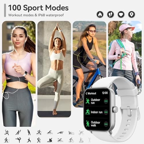 aeac Smart Watch for Men/Women Android & iPhone, Alexa Built-in, 1.8" Touch Screen Fitness Tracker with Answer/Make Calls,...