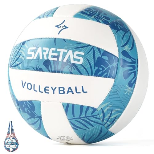 Saretas Volleyball Soft Beach Volleyball - Official Size for School, Indoor, Outdoor and Play Game Gym Workout - Play for ...