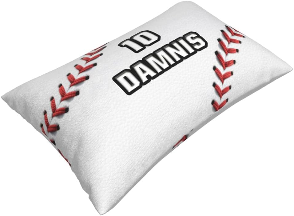 Personalized Name Sport Enthusiast Pillowcase Customized Sports Themed Throw Pillow Cover Baseball Lovers Home Decor Gift Custom Ball Sport Themed Baseball Throw Pillows for Sofa Bedding