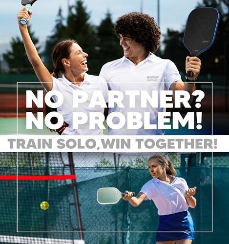 Pickleball Rebound Net Training Equipment Aid, Adjustable Angle & Easy Setup - Perfect Your Forehands Backhands Dinks Voll...