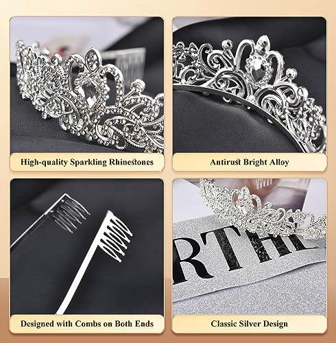 Sparkling Crystal Princess Tiaras for Women Girl Crown Queen Headband Fashion Headpiece for Wedding Birthday Bride Bridal ...