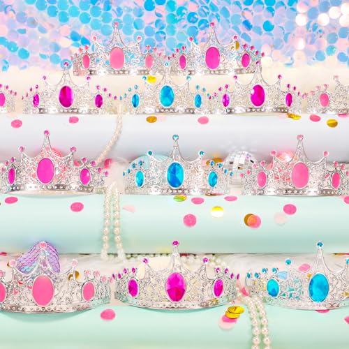 NINAOR Party Favors Princess Crowns for Little Girls, 16Pcs Princess Dress Up Tiaras for Kids Jewelry Cosplay Accessories,...
