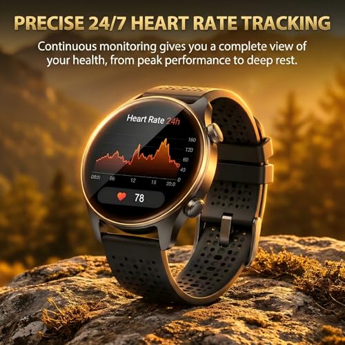 Zolovip GPS Smart Watch for Men Women (Answer/Make Call), 1.43" AMOLED Round Display, Built-in GPS, 3ATM Waterproof, Heart...