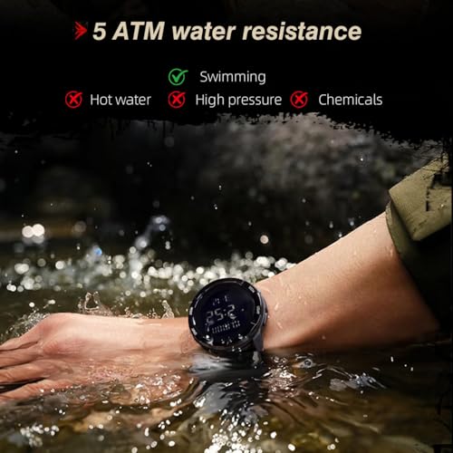 CakCity Digital Watch Military Watches for Men Black Tactical Sports Waterproof Men's Women's Wrist Watch with LED Backlig...