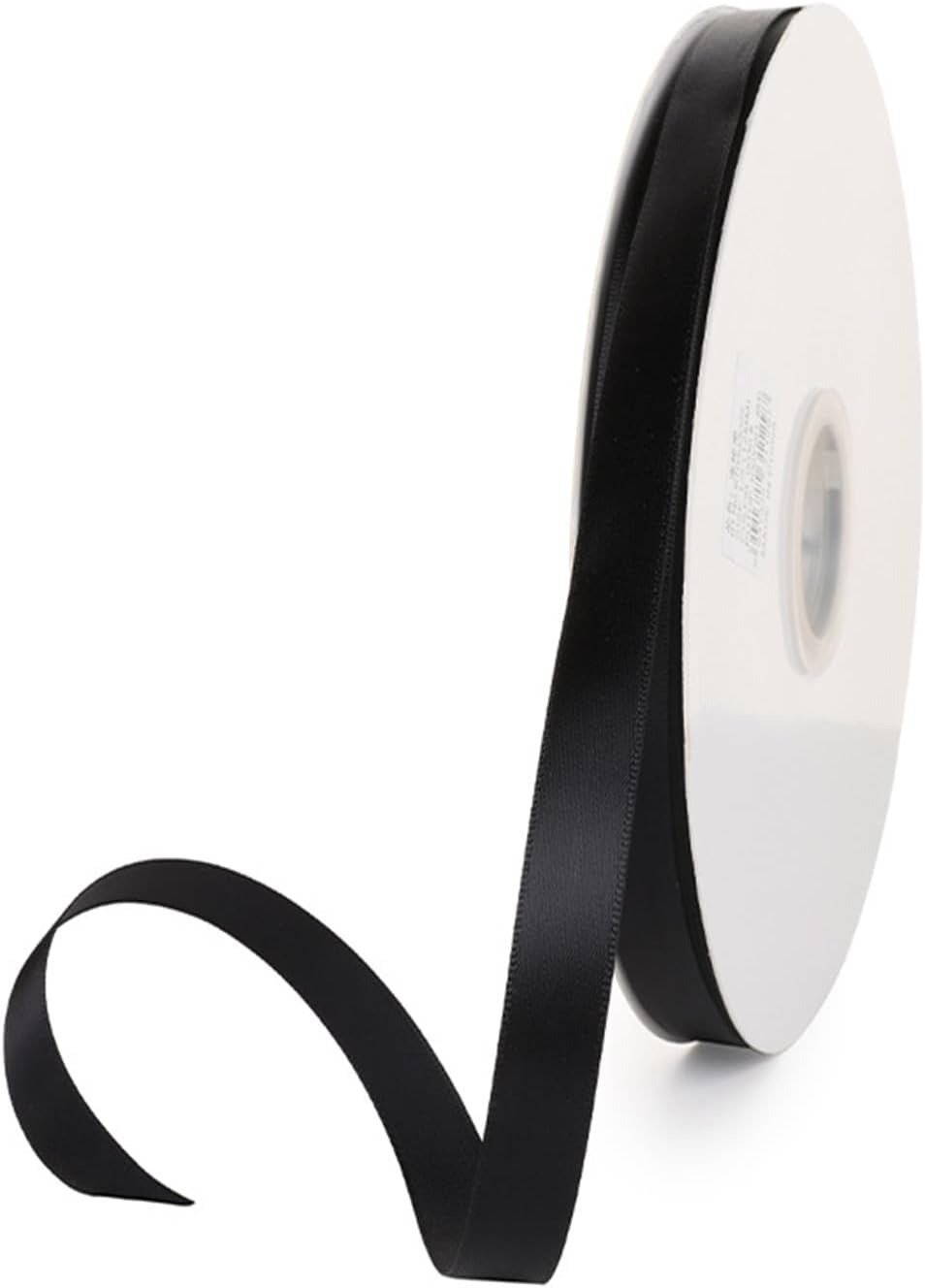 3/8" x 100 Yards Black Polyester Satin Ribbon Single Faced Bulk Fabric Ribbons for Gift Wrapping, Crafting and DIY Projects, Scrapbooking, Bows and Card Making