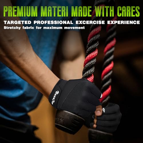 SeekTop Workout Gloves for Men and Women, Weight Lifting Gloves with Full Protection, Excellent Grip, Gym, Breathable Exer...