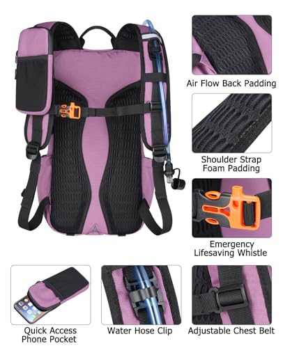 NOOLA Hydration Backpack with 3L Water Bladder, 22L / 25L Water Backpack for Hiking Cycling Biking, Lightweight Hiking Pack