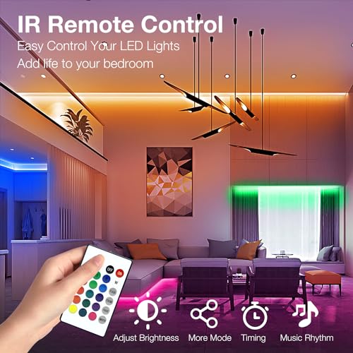 DAYBETTER LED Strip Lights 400 ft, Smart Light with App Remote Control, RGB LED Lights for Bedroom, Music Sync Color Chang...