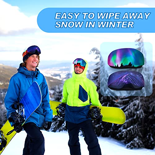 TOODOO 2 Pieces Ski Goggle Cover Microfiber Protective Ski Snowboard Protectors for Snow goggles and Helmet Cover