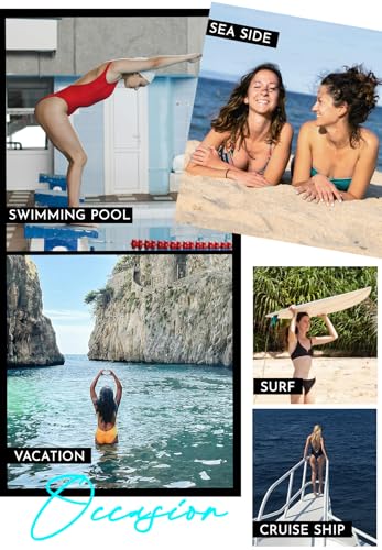 Zando One Piece Bathing Suits for Teens Crisscross Back - Modest Full Coverage Athletic Swimsuits for Women Adjustable Straps