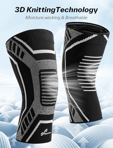 Sportneer Knee Brace with Dual Side Stabilizers – Maximum Support Compression Knee Sleeve for Men & Women, Anti-Slip Knee ...