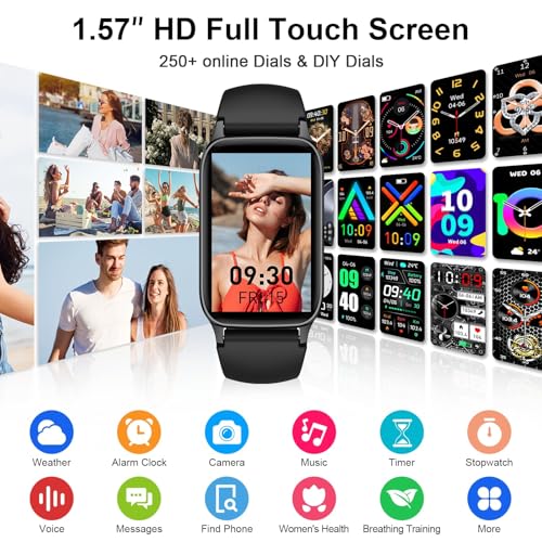 Smart Watch for Men Women(Answer/Make Call), 2025 Fitness Activity Tracker 1.57” Smartwatch with Heart Rate/Sleep Monitor/...