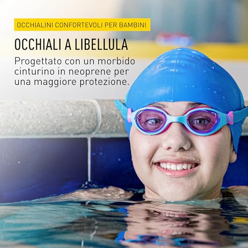 FINIS DragonFly Kids Swim Goggles - Ages 3-6, Adjustable Floating Strap, UV Protection, Anti-Fog