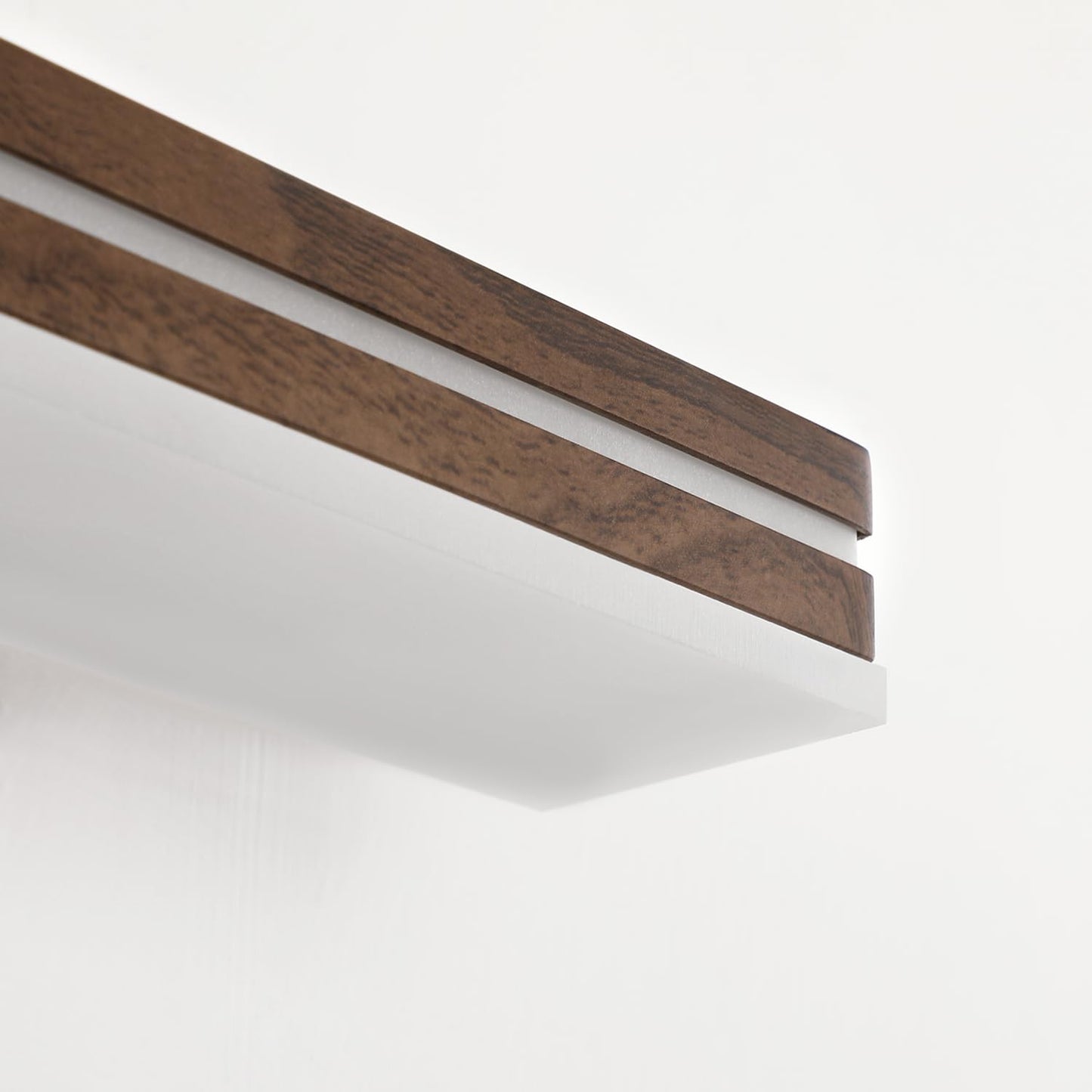 Sinerise 32-Inch Led Modern Bathroom Vanity Light Bar  Brown Modern Acrylic Bathroom Wall Lighting Fixtures Over Mirror (Cool White 6000K)