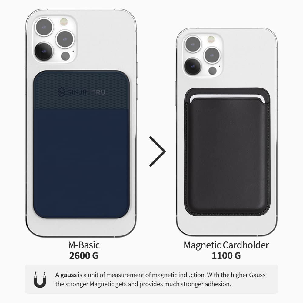 Sinjimoru For Magsafe Wallet Stretchy Lycra Fabric 2600G Secure Magnetic Strength Minimalist Wallet Compatible With Iphone 16 15