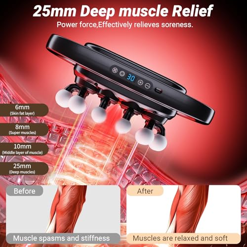 ENRIPRT 20 Head Massage Gun Deep Tissue, 2026 Upgrade Back Muscle Massager with3 Modes & 30 Intensities,2600mAh,6H Runtime...