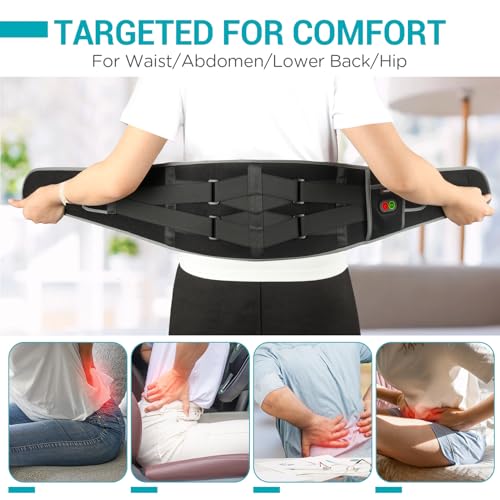 Comfytemp Cordless Heating Pad with Massager for Back, Portable Lower Back Massager FSA Eligible HSA Rechargeable Wireless...
