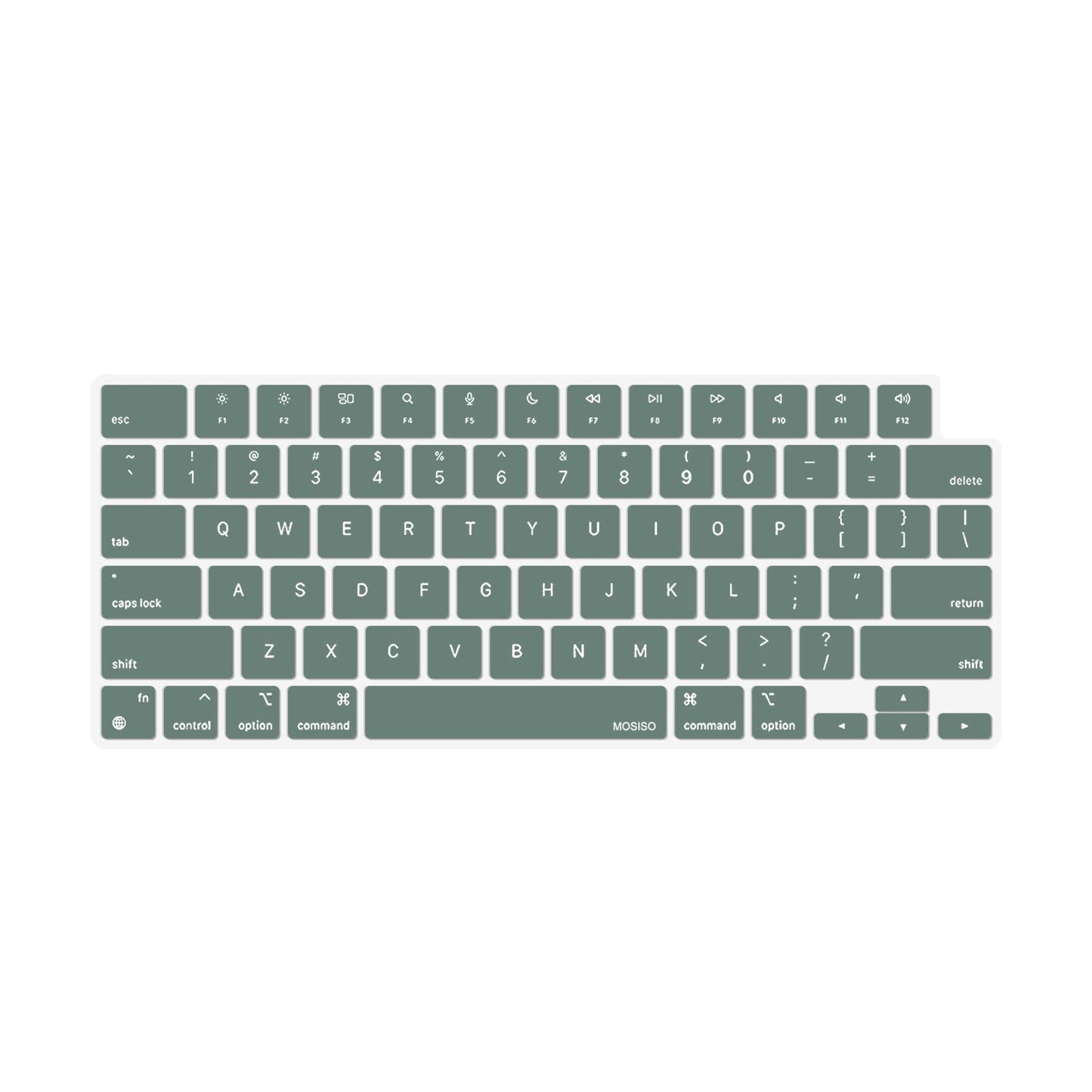 Mosiso Keyboard Cover Skin Compatible With Macbook Air 15 Inch M3 A3114 M2 A2941/Air 13.6 A3113 A2681/Pro 14/16 M4 M3 M2 M1, Mid