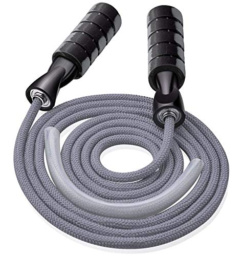 Jump rope, Professional Weighted Jump rope workout, Adjustable Tangle-Free with Ball Bearings Exerciser Jump ropes for Car...