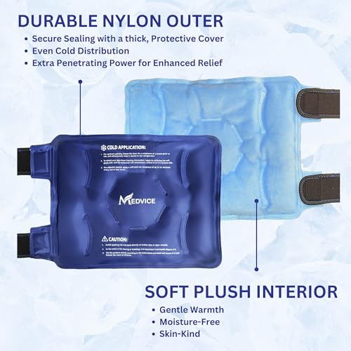 Medvice Ice Pack with Cold Compression for Knee Pain Relief, Swelling, Knee Replacement Surgery, Arthritis, and Injury Rec...