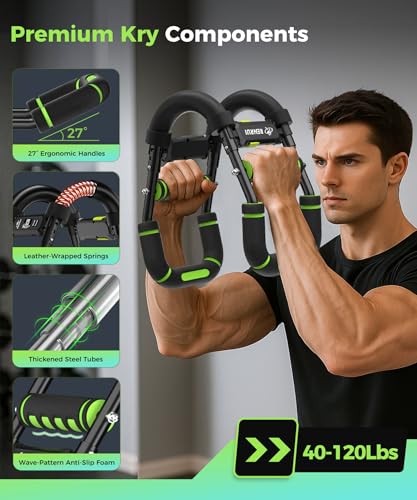 RENRUI Twister Arm Trainer, Chest Workout Equipment for Men & Women Adjustable 5 Resistance Levels (40-130 lbs), Ergonomic...