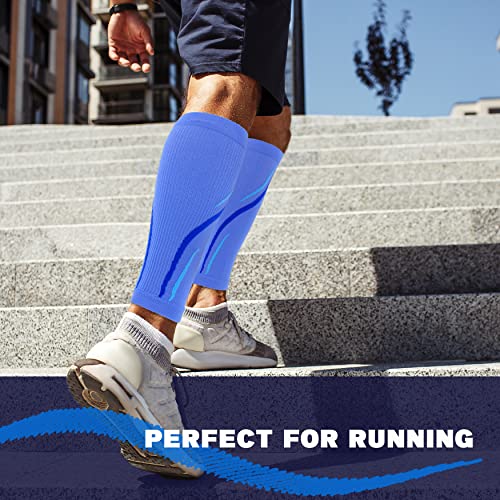 Keskale Calf Compression Sleeve for Men & Women 20-30 mmHg, Leg compression Sleeve, Footless Compression Socks (1 or 2Pair)