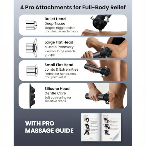 BOB AND BRAD VibeFlow Vibration Massager (Not Percussion), FSA-HSA Eligible, 116Hz Deep Tissue Therapy Massage Gun for Sen...