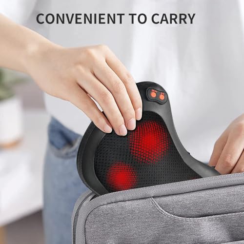 iKristin Back Massager, Shiatsu Neck Massager with Heat, Electric Back Massager for Shoulder, Back, Leg, Deep Tissue Knead...