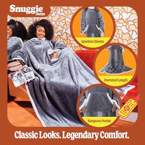 Snuggie The Original Wearable Blanket With Sleeves & Pockets | Cozy Oversized Throw for Men & Women | One Size, 71 x 54