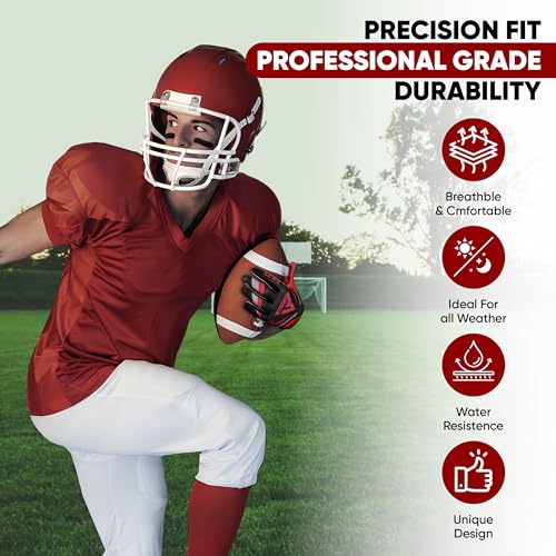 Beast AT Least Youth Football Gloves, Sticky Wide Receiver Gloves for Kids & Adults, Flag Football Gloves with Enhanced Si...