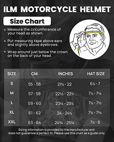 ILM Full Face Dual Visor Motorcycle Helmets with Rear Wing Pinlock Compatible Motorbike Street Bike Helmet DOT Men Women M...