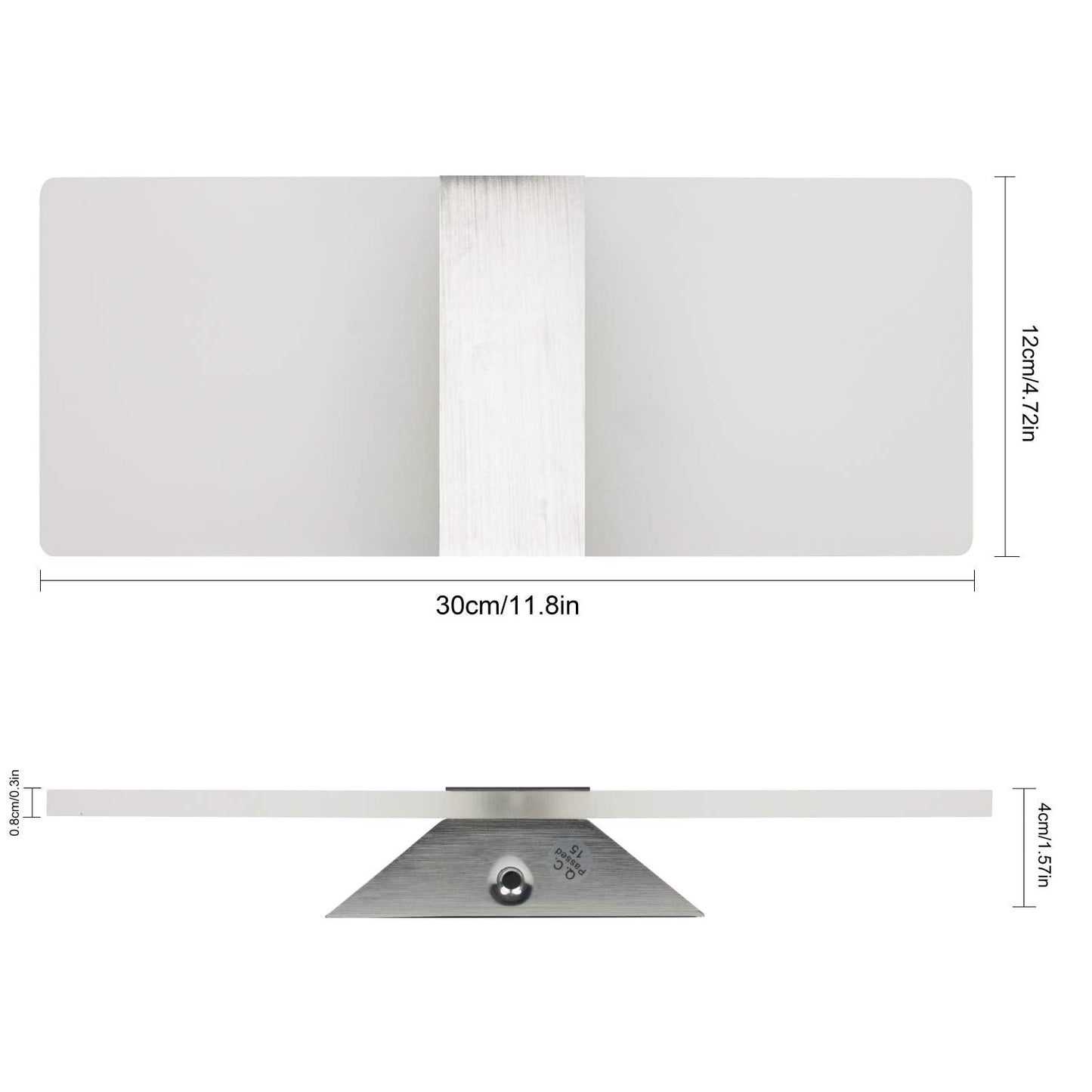 Changm Led Wall Sconce 12W Modern Acrylic Light Fixture, Warm White, 3 Pack For Living Room, Bedroom, Hallway