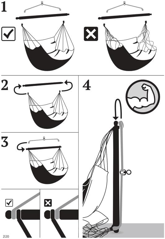 LA SIESTA® - Large Comfort Domingo Hammock Swing Chair - Weather & Tear Resistant Hanging Hammock Chair - Indoor Outdoor Hammock Chair Swing - Patio Porch Bedroom Hanging Chair - Max 285 Lbs, Almond