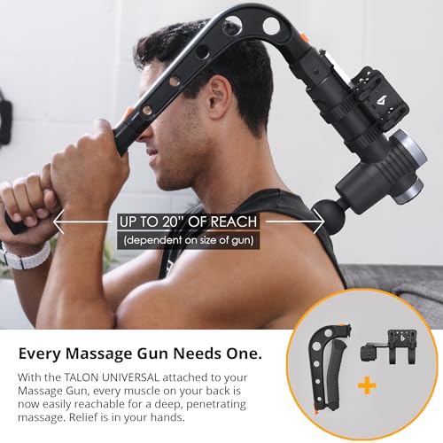 Brazyn (Talon Universal 2.0 Massage Gun Holder + Massage Cane. Extension Arm with Mount for Your Percussion Massager. Incl...