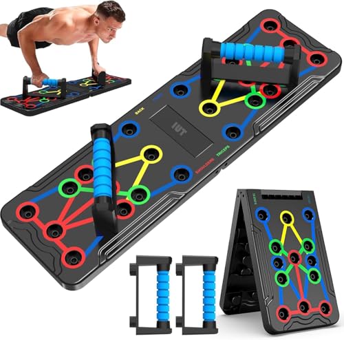 Solid Push Up Board 15 in 1 Home Workout Equipment Multi-Functional Pushup Stands System Fitness Floor Chest Muscle Exerci...