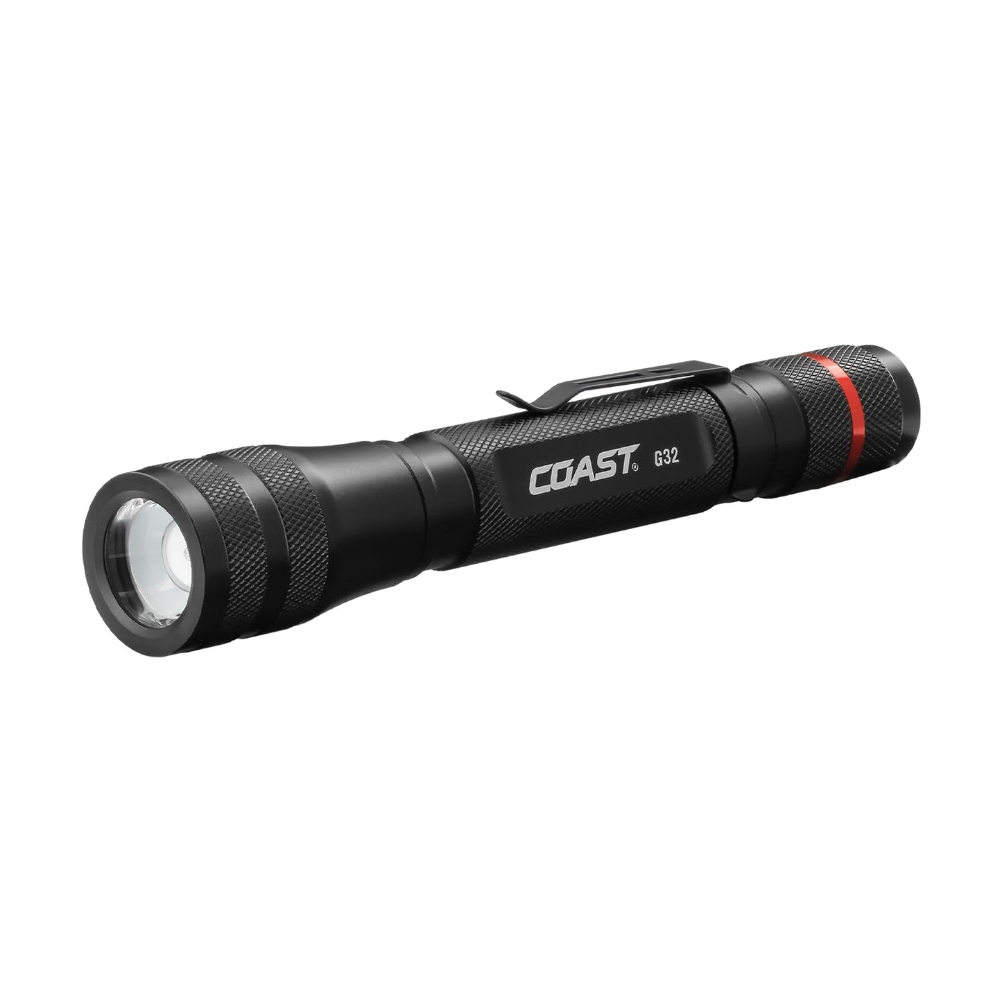 Coast G32 Flashlight - 465 Lumens, Pure Beam, Twist Focus, Aluminum, 10.4X4.5X1.25, Black, Model 20484