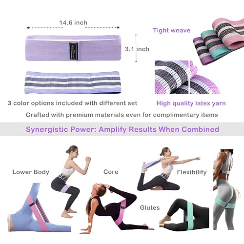 21 Fitness Resistance Bands-6 Tube Pedal Ankle Puller Pedal Resistance Band with Handle for Legs, Arms, Full Body Workout(...