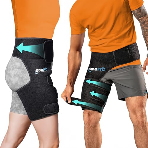 5 in 1 Hip Brace for Women Men Sciatica Pain Relief Devices - Adjustable Groin, Hip Flexor Compression Wrap for Comfortabl...