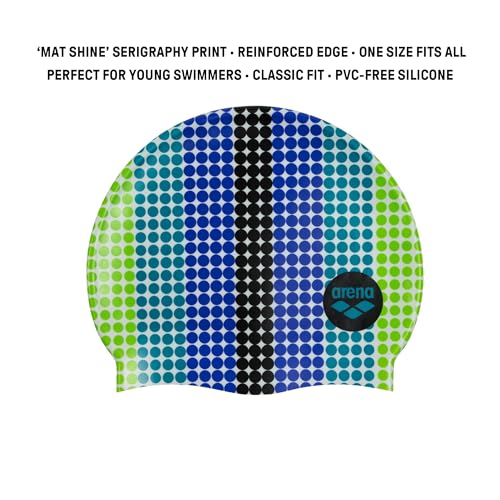 Arena Classic Junior Silicone Unisex Swim Cap for Girls and Boys Comfortable Durable Kids’ Pool Bathing Cap, One Size