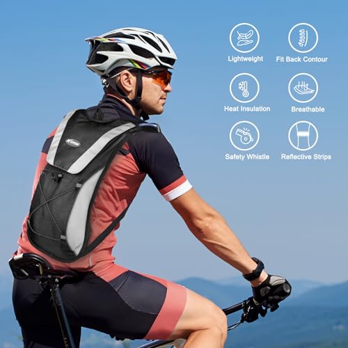 KUYOU Running Hydration Vest - Lightweight Insulated Hydration Backpack with 2L Water Bladder, Adjustable Chest Straps and...