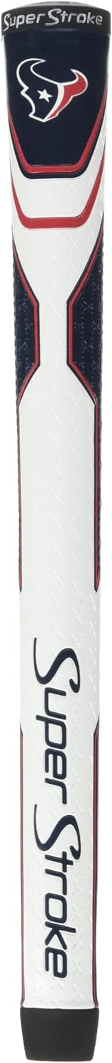 SuperStroke NFL Golf Club Grip, Standard Size, Black, Rubber, Textured