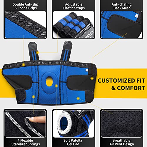 CAMBIVO Knee Brace for Women & Men, Knee Brace with Side Stabilizers for Knee Pain Relief, Adjustable Compression Knee Sup...