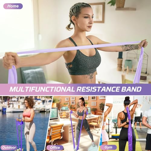 5 Pcs Resistance Bands, Professional Exercise Bands Elastic Stretch Bands for Fitness Yoga Pilates Stretching Strength Tra...