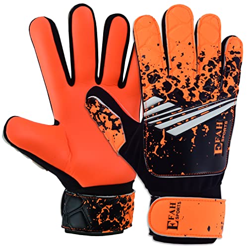 EFAH SPORTS Soccer Goalkeeper Gloves for Kids Boys Children Youth Football Goalie Gloves with Strong Grips