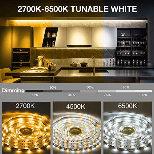 DAYBETTER Under Cabinet Lights, 6 PCS Under Cabinet Lighting with Remote, Dimmable LED Strip Lights for Bedroom, LED Light...