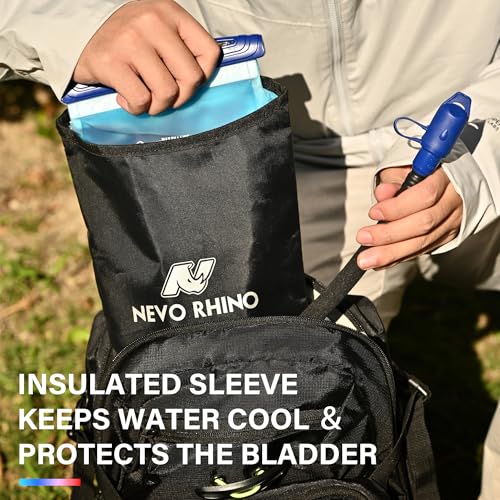 N NEVO RHINO Hydration Bladder 2L-3L with Bladder Insulator, Water Bladder for Hiking Backpack, Leakproof Water Pouch, BP...