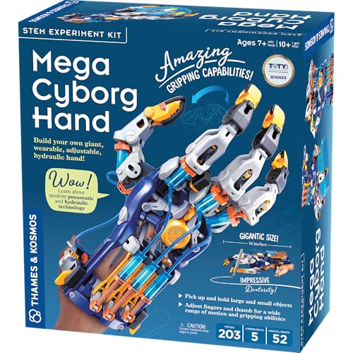 Thames & Kosmos Mega Cyborg Hand STEM Experiment Kit | Build Your Own GIANT Hydraulic Amazing Gripping Capabilities Adjust...
